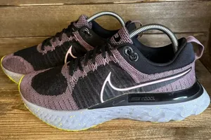 Womens Nike React Infinity Flyknit 2 Black Athletic Shoes Sneakers Size 10 M GUC thumbnail 1