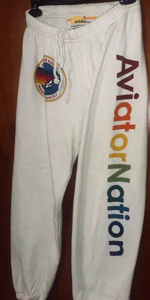 Aviator Nation light-Cream Logo sweats thumbnail 4