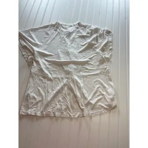Free People White Knot Front Choker Keyhole Neckline‎ Short Sleeve Top Large thumbnail 5