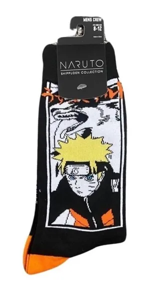 Naruto Shipddun Collection High Cut Socks in Black, Size 8-12​​​​​​​​​ thumbnail 1