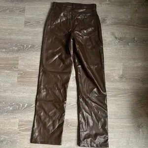 NEW Abercrombie & Fitch Vegan Leather 90s Straight Pant thumbnail 3