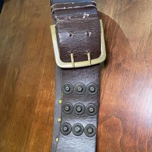 Free People Vintage Brown Wide Studded Belt thumbnail 4
