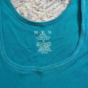 vintage y2k fairy indie boho blue/teal ribbed tank top size medium 100% cotton thumbnail 3