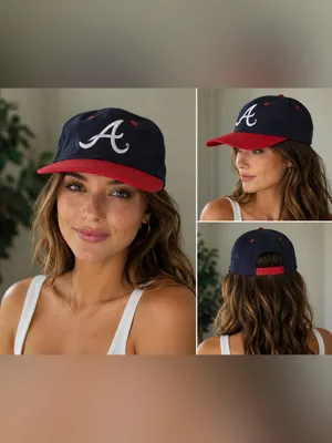 Atlanta Braves baseball cap Blue thumbnail 2