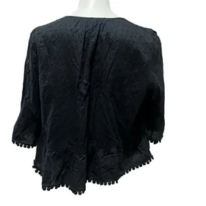 Madewell black short sleeve blouse thumbnail 6