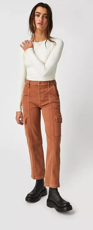 MOTHER The Rambler Cargo Pockets Ankle Pants Utility Jeans Second Chance 26 thumbnail 1