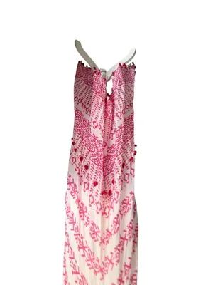 LOVESTITCH Pink White Maxi Dress Size S/M thumbnail 5