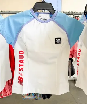 Staud x New Balance Women’s Rash Guard Swim T Shirt M thumbnail 1