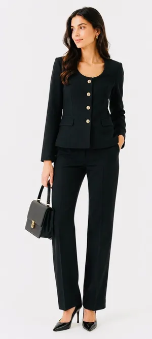 ZARA Black Blazer Dress Jacket Coat Medium M Morocco Comfort Suit thumbnail 1