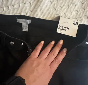 Forever 21 Silver Studded Flare Jeans thumbnail 4