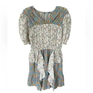 Current Air Anthropologie Ruffle Ditsy Floral Dress Size S thumbnail 2