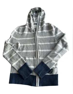 Aeropostale Vintage Y2K Striped Zip-Up‎ Hoodie Sweater Jacket Large thumbnail 1