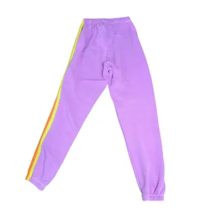 Aviator Nation Sweatpants Women Small Purple Good Rainbow Stripe Joggers thumbnail 9