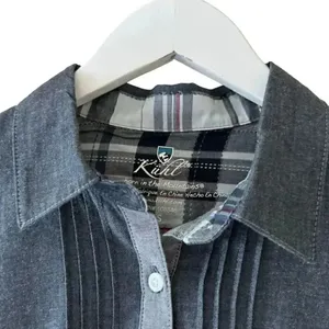 Kuhl Kiley Vintage Indigo Sail Blue Chambray Denim Tie Waist Dress SZ S #1848 thumbnail 7