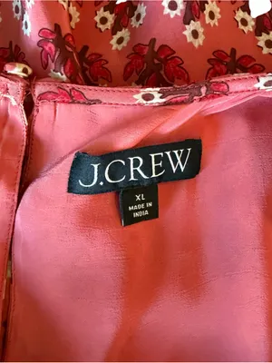 J.Crew - Hyacinth Block Print Crepe de Chine Smocked Maxi Dress Sz XL thumbnail 7