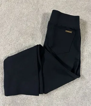 lilly pulitzer mia‎ cropped flare pants Black Xs Trouser Work thumbnail 1