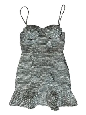 Lovers + Friends Women’s Aubrey Metallic Tweed Fit And Flare Mini Dress Size XS thumbnail 12