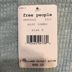 NEW‎ Free people Women's Light Blue Top thumbnail 9