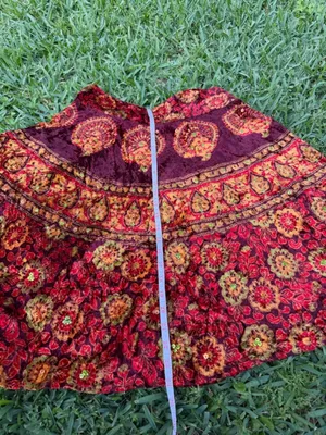 Vintage Temptation NWT Velvet Tapestry Midi Skirt Boho Festival Y2K Medium thumbnail 4