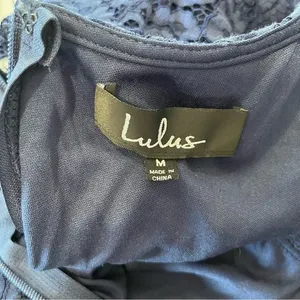 Lulus Polished to Perfection Navy‎ Blue Lace Sheath Dress MEDIUM thumbnail 10