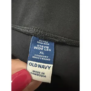 Old Navy Extra High Rise Stevie Wide Leg Pants Navy XL Dressy Casual Minimalist‎ thumbnail 4