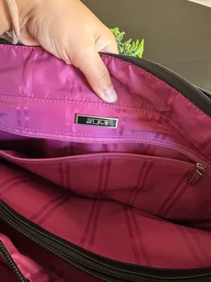Vintage TUMI Black Nylon & Leather Structured Tote / Business Bag – Pink Lining – Shoulder Strap thumbnail 13