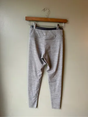 Victoria’s Secret PINK Gray High Waist Leggings Metallic Waistband Size Small thumbnail 3