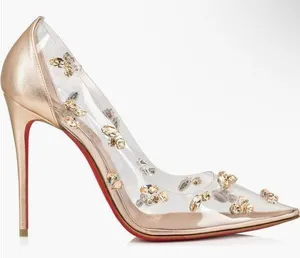 Christian Louboutin Degraqueen Clear Pointed Toe Pump size 38.5 thumbnail 1