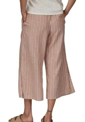 Patagonia Garden Island Pants Pinstripe Hemp Wide Leg Women’s Small thumbnail 1