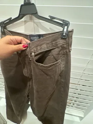 Abercrombie & Fitch Authentic Rigid Denim Loose Jeans Size 28W 30L Brown thumbnail 6