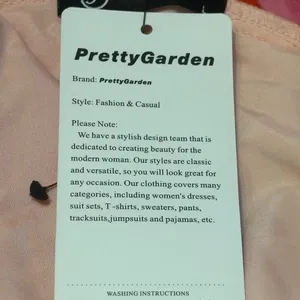 PrettyGarden Halter Floral Pink & Red Sleeveless Tiered Sundress size L NWT thumbnail 5