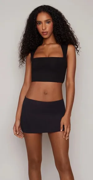Danielle Guizio Black Mini Skirt thumbnail 1