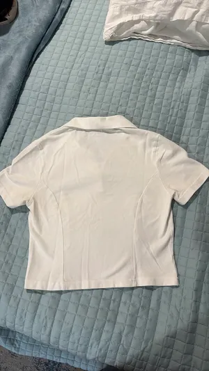 Outdoor Voices Cropped White Polo thumbnail 3