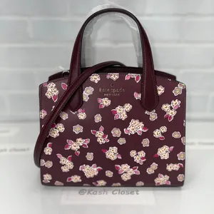 Kate Spade Deep Berry Floral Satchel thumbnail 1