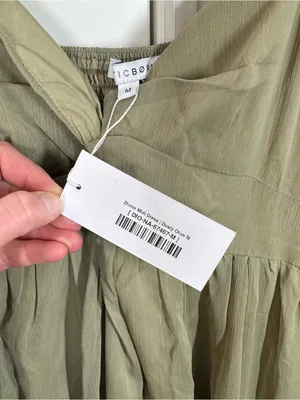 Baltic born Dione midi dress dusty Olive green size medium‎ nwt wedding event thumbnail 3