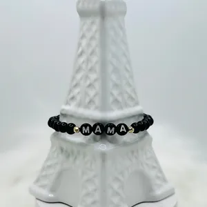 Mama Natural Stone beaded Bracelet Black thumbnail 2