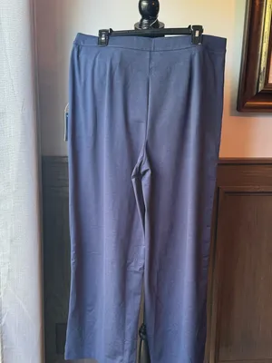 Members Mark dark blue wide leg trousers large nwt thumbnail 2