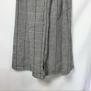 Boutique Gray Tweed Retro Button Down‎ Midi Dress S thumbnail 4