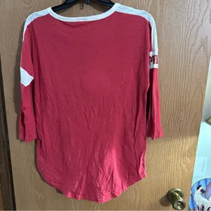 Victorias Secret Pink Bling Collegiate Arkansas "Razorbacks" 3/4 Sleeve Tee Med thumbnail 6