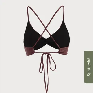 Berlook Coffee Twist Backless Bikini Top and BOTTOM 12 Brown thumbnail 11