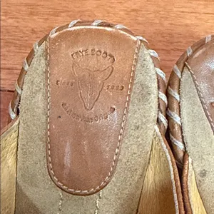 Frye Women’s Charlotte Ring Brown Distressed Heeled Clogs Mule Shoes Size‎ 5.5 thumbnail 10