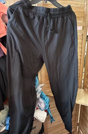 Ladies Fleece Lined Black Drawstring Jogger Pants Large NWOT thumbnail 1