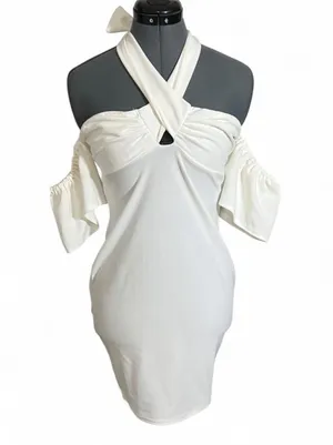 Nasty Gal Tie Front Bandeau Mini Dress Women’s Size 8 Party Special Occasion thumbnail 2
