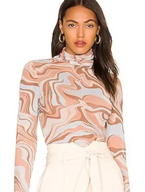 AFRM Multicolor Fitted Long Sleeve Top Pink Size XS thumbnail 1