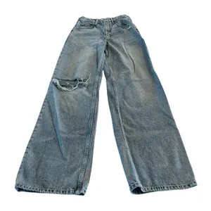 Frame High N Tight Wide Leg Jeans in‎ Bilson Rips size 25 thumbnail 3