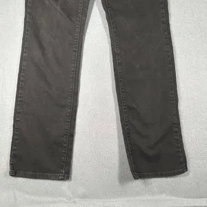 Levis 505 Womens 29‎ Straight Black Denim Jeans Flat Front 5 Pocket Design thumbnail 2