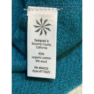 Athleta Teal Sweater Dress 2X Cowl Neck Tunic Organic Cotton Wool Pockets thumbnail 8