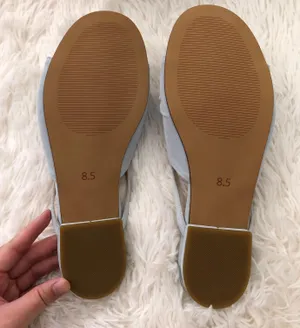 NIB For Love and Lemons x Marais bow slide sandals in blue thumbnail 2