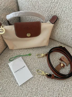NWT Longchamp Le Pliage Mini Paper with Strap thumbnail 3