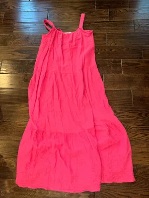 BB Dakota Hot Pink Sleeveless maxi Dress size medium new with tags thumbnail 1